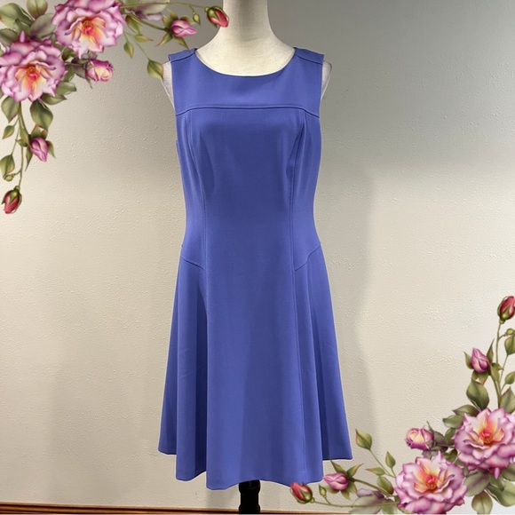 White House Black Market Sleeveless Purple Midi Dress size 10 - Picture 1 of 13